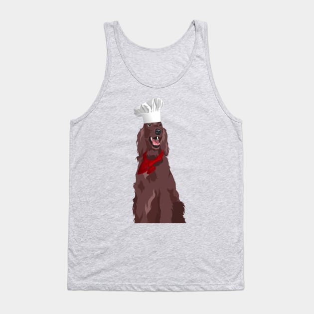 Chef Irish Red Setter Dog T-Shirt for Dog Lovers Tank Top by riin92